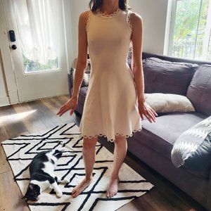 MILLY - Sleeveless Beige Cream Dress Size 14 - New